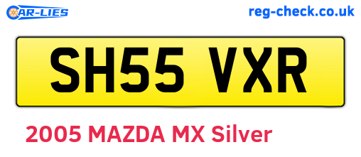 SH55VXR are the vehicle registration plates.