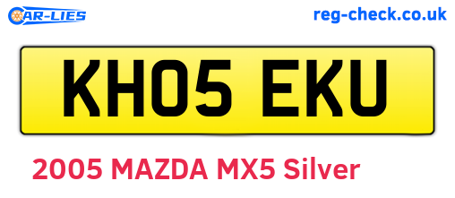 KH05EKU are the vehicle registration plates.