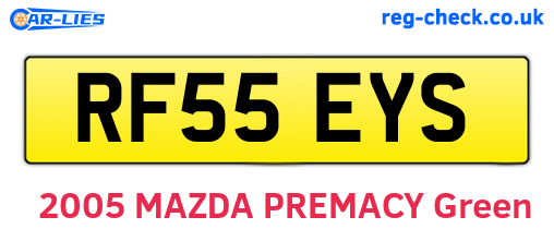RF55EYS are the vehicle registration plates.
