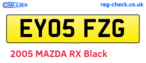 EY05FZG are the vehicle registration plates.