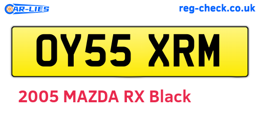 OY55XRM are the vehicle registration plates.