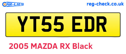 YT55EDR are the vehicle registration plates.