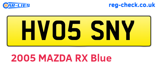 HV05SNY are the vehicle registration plates.