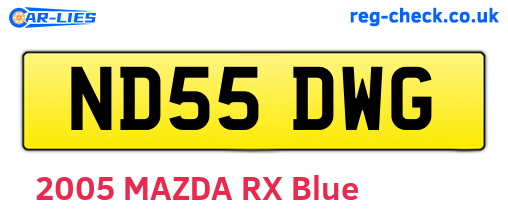 ND55DWG are the vehicle registration plates.