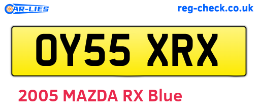 OY55XRX are the vehicle registration plates.