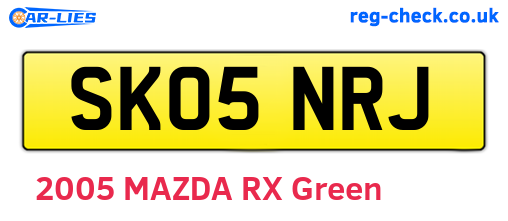 SK05NRJ are the vehicle registration plates.