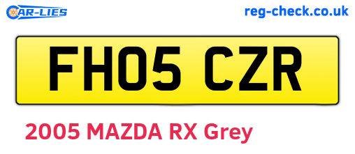 FH05CZR are the vehicle registration plates.