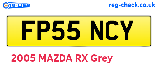 FP55NCY are the vehicle registration plates.