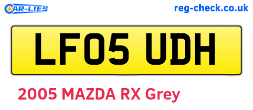 LF05UDH are the vehicle registration plates.
