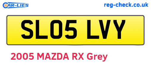 SL05LVY are the vehicle registration plates.