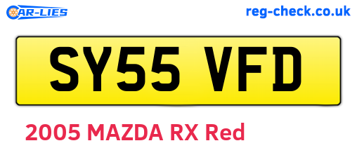 SY55VFD are the vehicle registration plates.