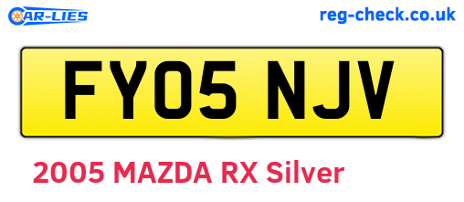 FY05NJV are the vehicle registration plates.