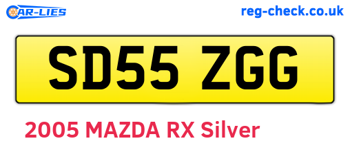 SD55ZGG are the vehicle registration plates.