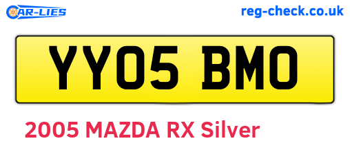 YY05BMO are the vehicle registration plates.