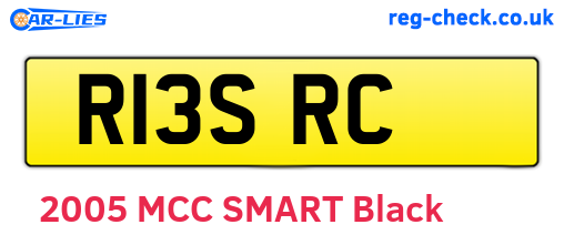R13SRC are the vehicle registration plates.