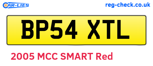 BP54XTL are the vehicle registration plates.