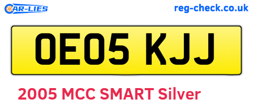 OE05KJJ are the vehicle registration plates.