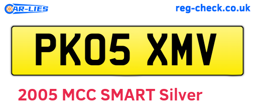 PK05XMV are the vehicle registration plates.