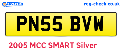 PN55BVW are the vehicle registration plates.