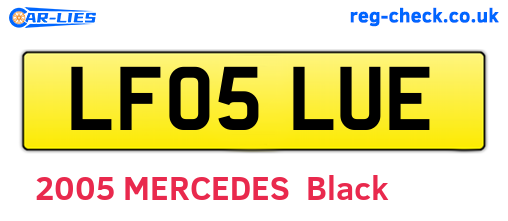 LF05LUE are the vehicle registration plates.