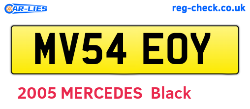 MV54EOY are the vehicle registration plates.