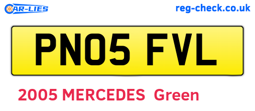 PN05FVL are the vehicle registration plates.