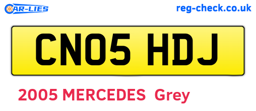 CN05HDJ are the vehicle registration plates.