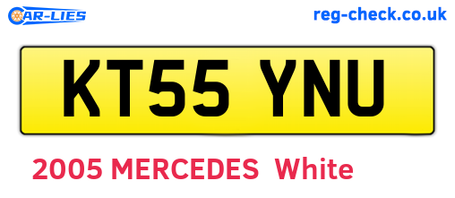 KT55YNU are the vehicle registration plates.