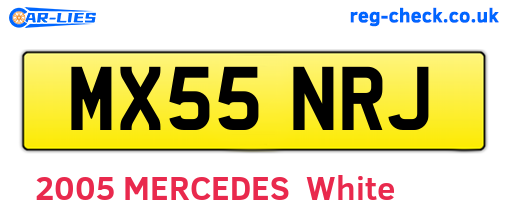 MX55NRJ are the vehicle registration plates.
