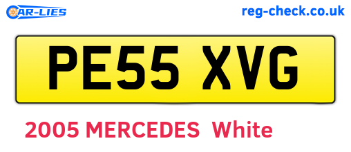 PE55XVG are the vehicle registration plates.