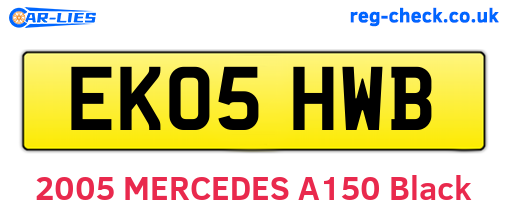 EK05HWB are the vehicle registration plates.