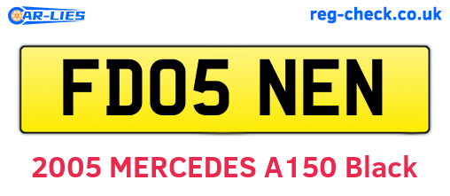 FD05NEN are the vehicle registration plates.