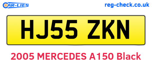 HJ55ZKN are the vehicle registration plates.
