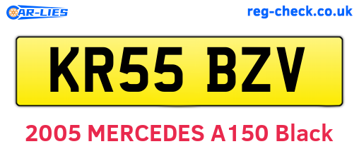 KR55BZV are the vehicle registration plates.