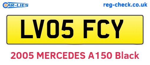 LV05FCY are the vehicle registration plates.