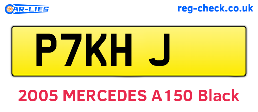 P7KHJ are the vehicle registration plates.