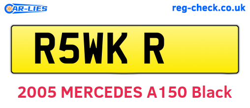 R5WKR are the vehicle registration plates.