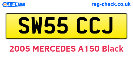 SW55CCJ are the vehicle registration plates.