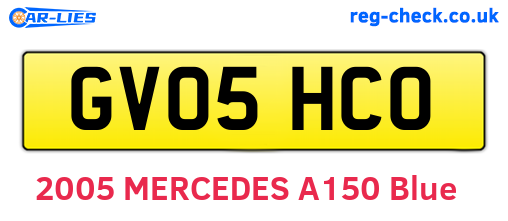 GV05HCO are the vehicle registration plates.