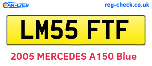 LM55FTF are the vehicle registration plates.