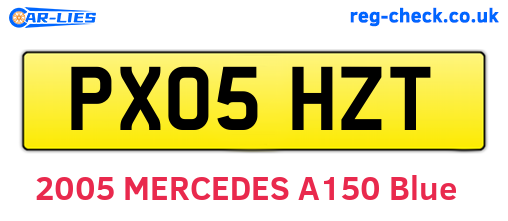 PX05HZT are the vehicle registration plates.