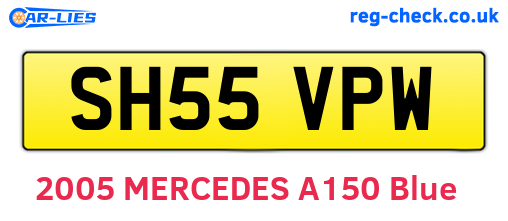 SH55VPW are the vehicle registration plates.