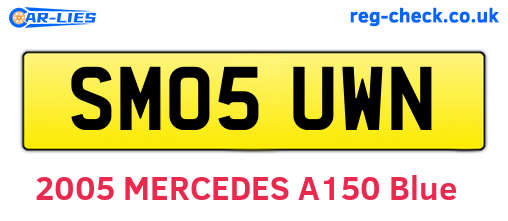 SM05UWN are the vehicle registration plates.