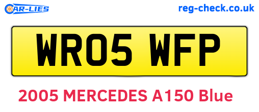 WR05WFP are the vehicle registration plates.
