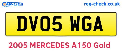 DV05WGA are the vehicle registration plates.