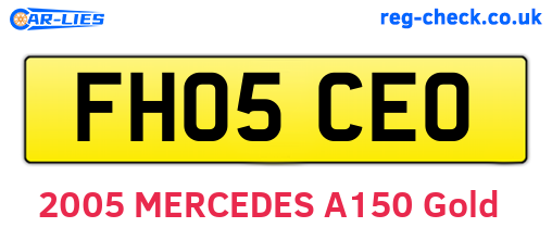 FH05CEO are the vehicle registration plates.