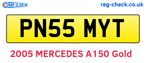 PN55MYT are the vehicle registration plates.