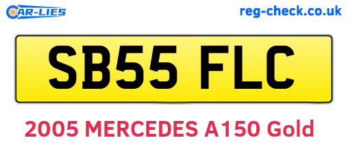 SB55FLC are the vehicle registration plates.