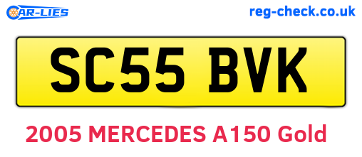 SC55BVK are the vehicle registration plates.