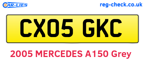 CX05GKC are the vehicle registration plates.